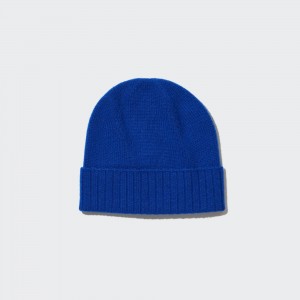 Bolsas Uniqlo 100pct Cashmere Knitted Beanie Hat Mujer Azules | 491-XEOSFY