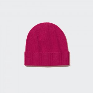Bolsas Uniqlo 100pct Cashmere Knitted Beanie Hat Mujer Rosas | 183-YIXFPR