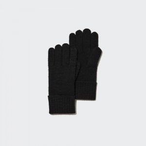 Bolsas Uniqlo 100pct Cashmere Knitted Gloves Mujer Negras | 819-JFHMOV