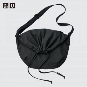 Bolsas Uniqlo Drawstring Bag Mujer Negras | 674-HVRJFZ