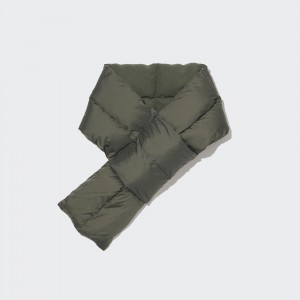 Bolsas Uniqlo Heattech Lined Padded Scarf Mujer Verde Oliva | 450-UGZSAB