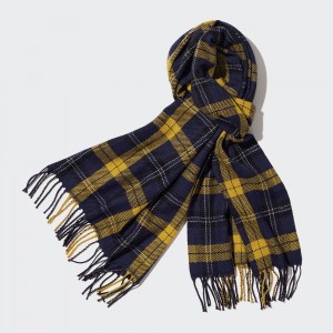 Bolsas Uniqlo Heattech Patterned Scarf Mujer Amarillo | 561-GHWLCJ