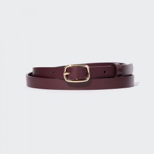 Bolsas Uniqlo Skinny Dress Belt Mujer Burdeos | 413-GJKYVL
