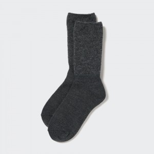 Calcetines Uniqlo Heattech Souffle Yarn Thermal Socks Mujer Gris Oscuro | 128-CLXUES