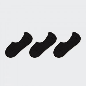 Calcetines Uniqlo Invisible No Show Socks Three Pairs Mujer Negras | 470-TEOIVC