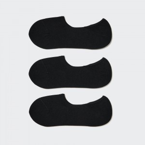 Calcetines Uniqlo Invisible No Show Socks Three Pairs Mujer Negras | 357-ATVDKI