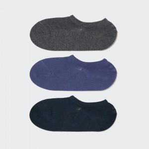 Calcetines Uniqlo Mesh Invisible No Show Socks Three Pairs Mujer Gris Oscuro | 592-ZCIDHQ