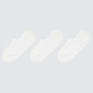 Calcetines Uniqlo Mesh Invisible Socks Three Pairs Mujer Blancas | 879-NYELJW
