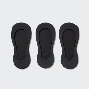 Calcetines Uniqlo Sheer No Show Socks Three Pairs Mujer Negras | 346-XUHSPF
