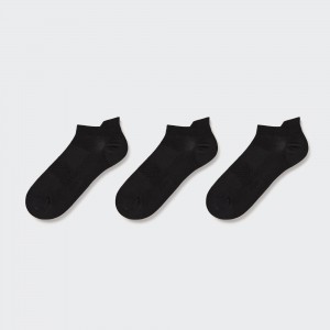Calcetines Uniqlo Sports Short Socks Three Pairs Mujer Negras | 180-JXAZHE