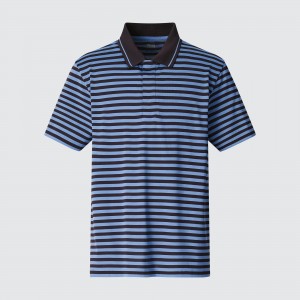 Camisa Polo Uniqlo Dry Ex Polo Shirt Adam Scott Hombre Azules | 876-OMLFNX