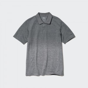 Camisa Polo Uniqlo Dry Ex Polo Shirt Hombre Gris | 047-TWMSLZ