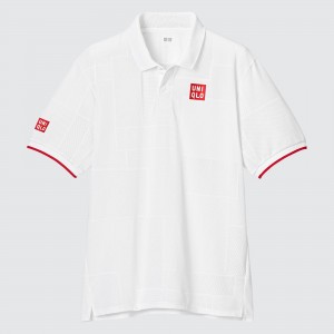 Camisa Polo Uniqlo Kei Nishikori London 2022 Dry Ex Polo Shirt Hombre Blancas | 896-QTOYMP