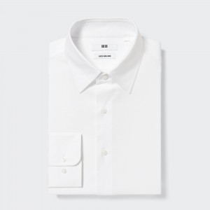 Camisas Uniqlo Super Non Iron Regular FiT-Shirt Regular Collar Hombre Blancas | 402-WUDAPV