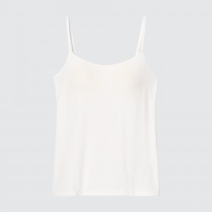 Camiseta Uniqlo Airism Camisole Bra Top Mujer Blancas | 714-ZMRUEY