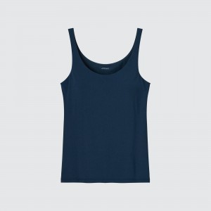 Camiseta Uniqlo Airism Sleeveless Bra Top Mujer Azul Marino | 912-DBSXMH