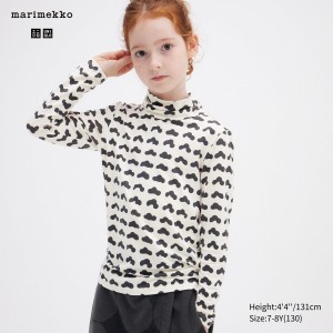 Camiseta Uniqlo Girls Heattech Turtleneck Long Sleeved Thermal Top Niños Blancas | 937-CQYRHS