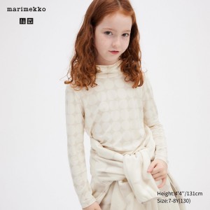 Camiseta Uniqlo Girls Heattech Turtleneck Long Sleeved Thermal Top Niños Gris Claro | 258-PANTRK