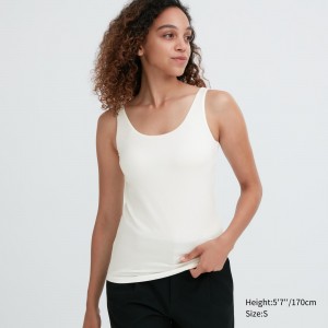 Camiseta Uniqlo Heattech Sleeveless Thermal Bra Top Mujer Blancas | 092-FVSDUH