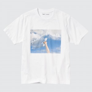Camiseta Uniqlo Peace For All Graphic T-Shirt Cristina De Middel Mujer Blancas | 069-SLRTQK