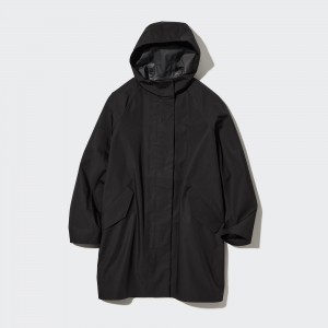Chaquetas Uniqlo Blocktech Half Coat Mujer Negras | 913-MFOBRP