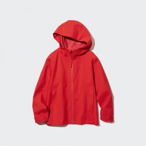 Chaquetas Uniqlo Blocktech Hooded Parka Water Repellent Niños Rojas | 506-QWFKRH