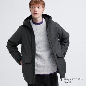 Chaquetas Uniqlo Hybrid Down 3d Cut Parka Hombre Gris Oscuro | 167-CDVMRE