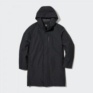 Chaquetas Uniqlo Hybrid Down Coat Hombre Negras | 468-XKYVJH
