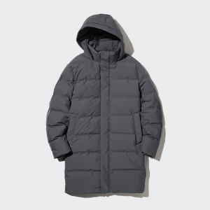 Chaquetas Uniqlo Seamless Down Coat Hombre Gris | 256-DKFPHZ