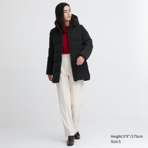 Chaquetas Uniqlo Seamless Down Short Coat Mujer Negras | 370-IDVTUL