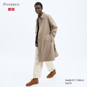 Chaquetas Uniqlo Trench Coat Hombre Beige | 816-PYSNDO