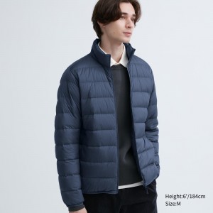 Chaquetas Uniqlo Ultra Light Down 3d Cut Quilted Jacket Hombre Azules | 295-WTKGDI