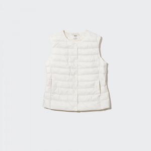 Chaquetas Uniqlo Ultra Light Down Compact Vest Mujer Blancas | 370-CTEBXN