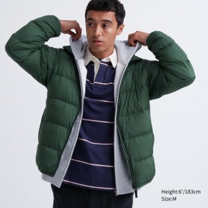 Chaquetas Uniqlo Ultra Light Down Jacket 3d Cut Hombre Verde | 589-XMHBPW