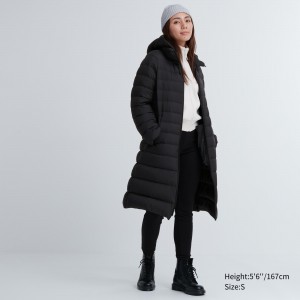 Chaquetas Uniqlo Ultra Light Down Long Coat Mujer Negras | 158-QDBURA