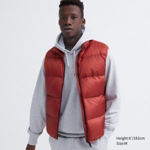 Chaquetas Uniqlo Ultra Light Down Vest Hombre Rojas | 680-KBWRGX