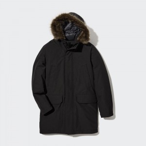 Chaquetas Uniqlo Ultra Warm Hybrid Down Coat Hombre Negras | 472-LKHSEP