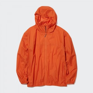 Chaquetas Uniqlo Uv Protection 3d Cut Pocketable Parka Hombre Naranjas | 954-HJSVGE