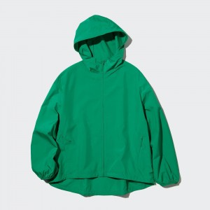 Chaquetas Uniqlo Uv Protection Pocketable Parka Mujer Verde | 849-DHTOCF