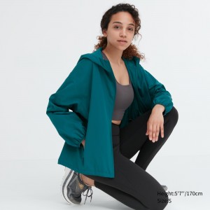 Chaquetas Uniqlo Uv Protection Pocketable Parka Mujer Verde | 540-WKLCGO