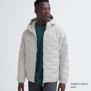 Chaquetas Uniqlo Warm Padded Parka Hombre Blancas | 135-OGUJRA