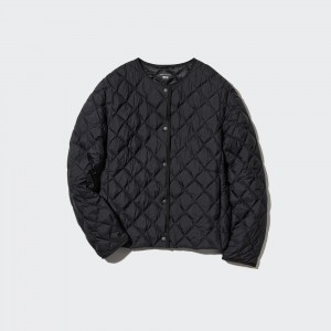 Chaquetas Uniqlo Warm Padded Quilted Jacket Mujer Negras | 563-DYXLRS