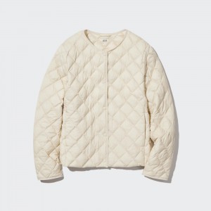 Chaquetas Uniqlo Warm Padded Quilted Jacket Mujer Blancas | 319-CUKAGJ