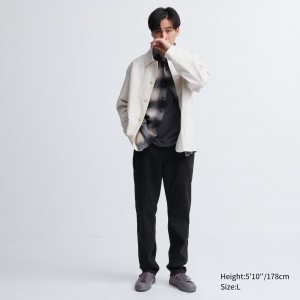Jeans Uniqlo Ezy Ultra Stretch Soft Jeans Hombre Negras | 420-ORNQDS