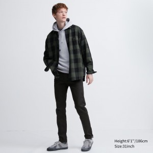 Jeans Uniqlo Selvedge Stretch Slim Fit Jeans Hombre Negras | 758-FPHLJC