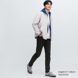 Jeans Uniqlo Selvedge Stretch Slim Fit Jeans Hombre Negras | 379-LTMXUB