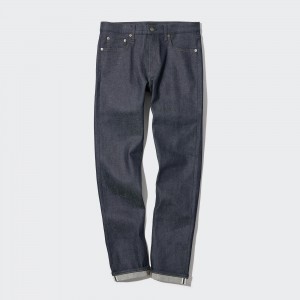 Jeans Uniqlo Selvedge Stretch Slim Fit Jeans Hombre Azul Marino | 264-NOTDFU
