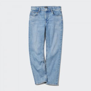 Jeans Uniqlo Slim Fit Straight Leg Ankle Length Jeans Mujer Azules | 741-KCWUED