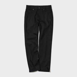 Jeans Uniqlo Slim Fit Straight Leg Ankle Length Jeans Mujer Negras | 023-RMBAYW