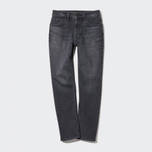 Jeans Uniqlo Slim Fit Straight Leg Jeans Mujer Gris | 132-QTXMLP